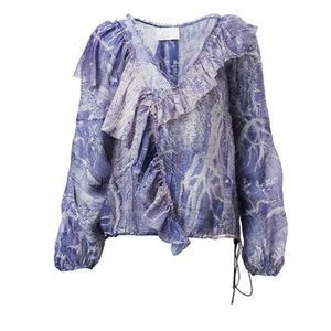 NWT H&M Conscious Exclusive Purple Toile Airy Top